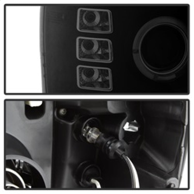 Phares de projecteur Spyder GMC Sierra 1500/2500 07-13 LED Halo- LED Blk Smke PRO-YD-GS07-HL-BSM