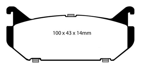 Plaquettes de frein arrière EBC 93-97 Ford Probe 2.0 16v Yellowstuff