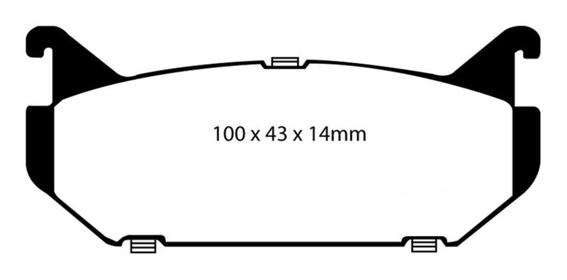 EBC 93-97 Ford Probe 2.0 16v Yellowstuff Rear Brake Pads