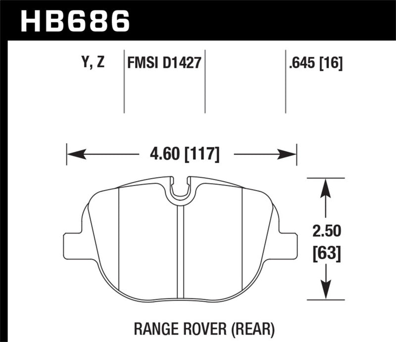 Hawk 10-12 Land Rover Range / 10-13 Land Rover Range Rover Sport LTS Street Rear Brake Pads