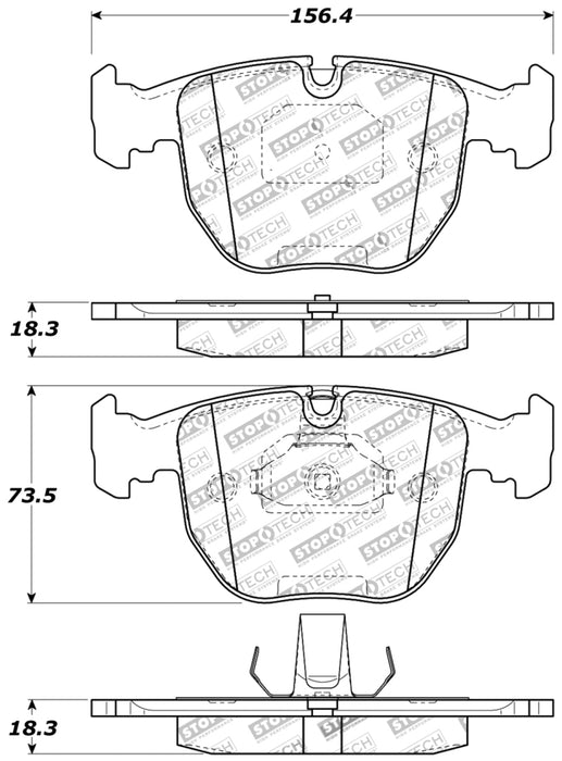 Plaquettes de frein avant StopTech Performance 00-04 BMW M5 E39 / 00-06 X5 / 03-05 Range Rover HSE