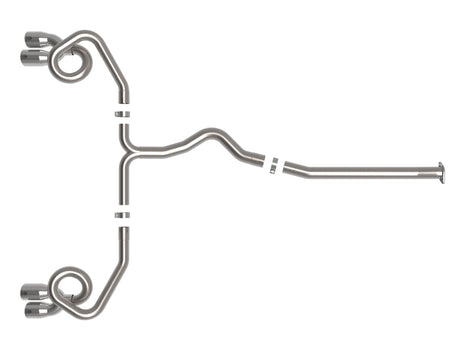 Échappement arrière de catalyseur aFe POWER Takeda 3 po à 2-1/2 po 304 SS avec embouts polis 22-23 Subaru WRX H4-2.4L(t)