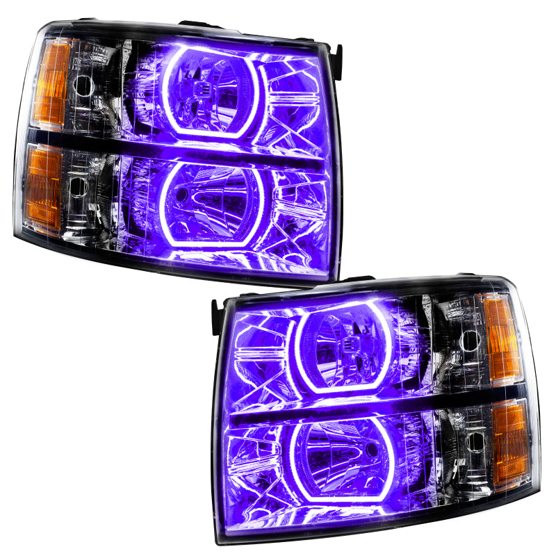 Oracle 07-13 Chevrolet Silverado SMD HL - Black - Square - ColorSHIFT w/ BC1 Controller