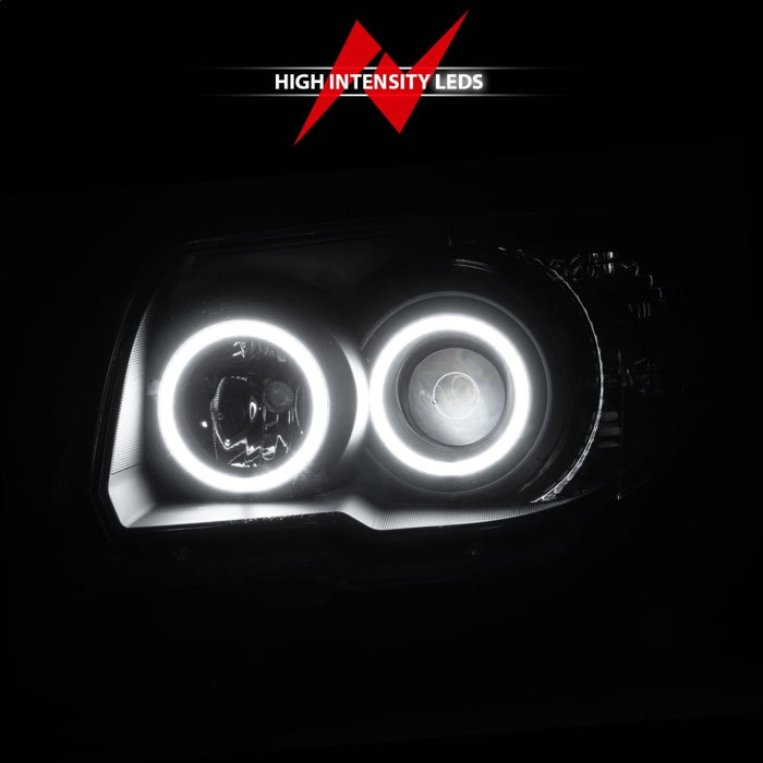 Phares de projecteur ANZO 2006-2009 Toyota 4Runner avec halo noir