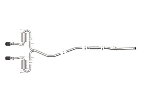 Système d'échappement Cat-Back aFe Takeda 3 pouces 304 SS avec embouts CF 17-20 Honda Civic Sport L4-1,5 L (t)