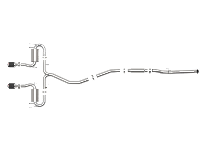 Système d'échappement Cat-Back aFe Takeda 3 pouces 304 SS avec embouts CF 17-20 Honda Civic Sport L4-1,5 L (t)