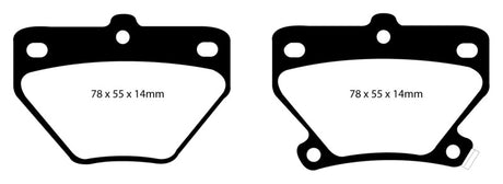 Plaquettes de frein arrière Redstuff EBC 02-08 Pontiac Vibe 1.8 GT