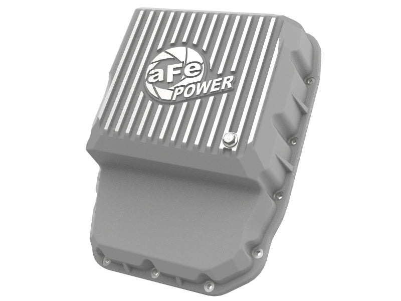 Carter de transmission aFe brut avec ailettes usinées 13-19 Dodge Diesel Trucks L6-6.7L (td)