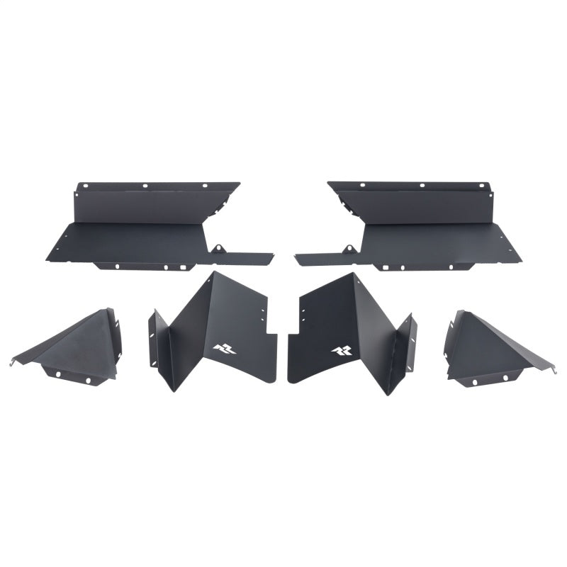 Doublures de garde-boue intérieures Rugged Ridge arrière en aluminium noir pour Jeep Gladiator JT 20-21