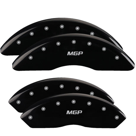 Couvre-étriers MGP 4 gravés avant et arrière MGP finition noire argent ch