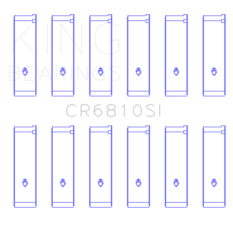 Roulements de bielle King Chrysler 215 (taille .026) (jeu de 6)