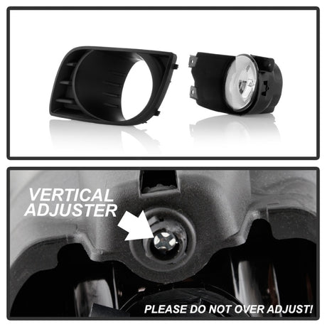 Feux antibrouillard Spyder Toyota Sequoia 08-16 de style OEM avec interrupteur d'ajustement OEM - Ampoules antibrouillard-4145 (incluses) - Transparent