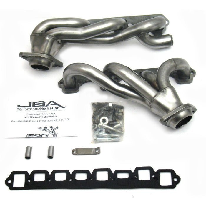 Collecteur d'échappement JBA 87-96 Ford F-150 5,8 L SBF 1-5/8 po primaire brut 409SS Cat4Ward