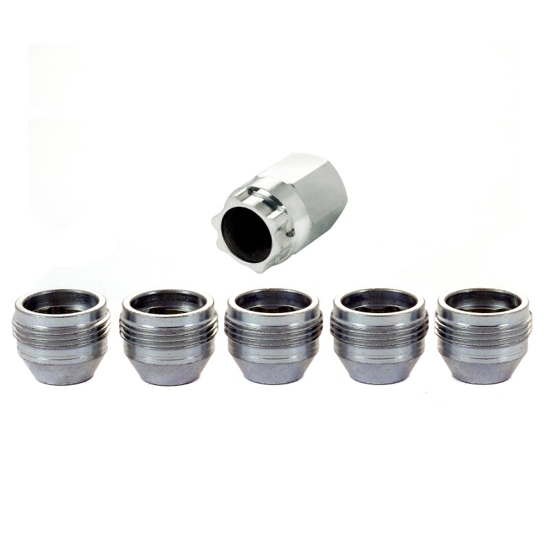 Jeu d'écrous de blocage de roue McGard - 5 pk. (sous le capuchon de moyeu / siège conique) M14X.5 / 22 mm Hex / 0,893 po L. - Argent