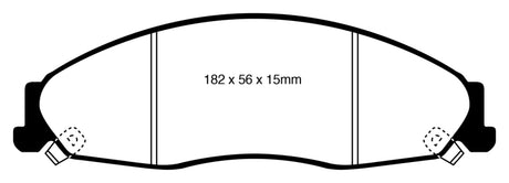 Plaquettes de frein avant EBC 05-08 Pontiac Grand Prix 5.3 Yellowstuff