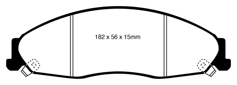 Plaquettes de frein avant EBC 05-08 Pontiac Grand Prix 5.3 Yellowstuff