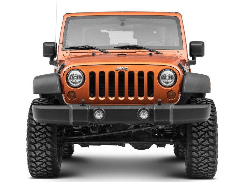 Phares LED Halo Raxiom 07-18 Jeep Wrangler JK - Boîtier chromé (lentille transparente)