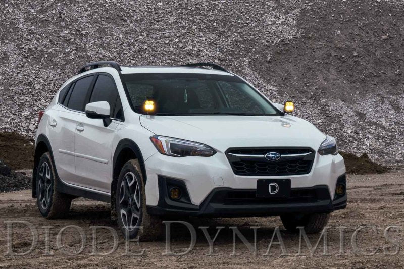 Kit de feux de fossé à DEL Diode Dynamics 18-21 Subaru Crosstrek Stage Series 2 pouces - Combo Pro jaune