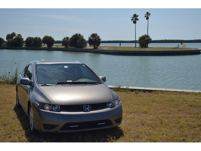 Phares de projecteur Spyder Honda Civic 06-08 2 portes LED Halo noir haut H1 bas H1 PRO-YD-HC06-2D-HL-BK