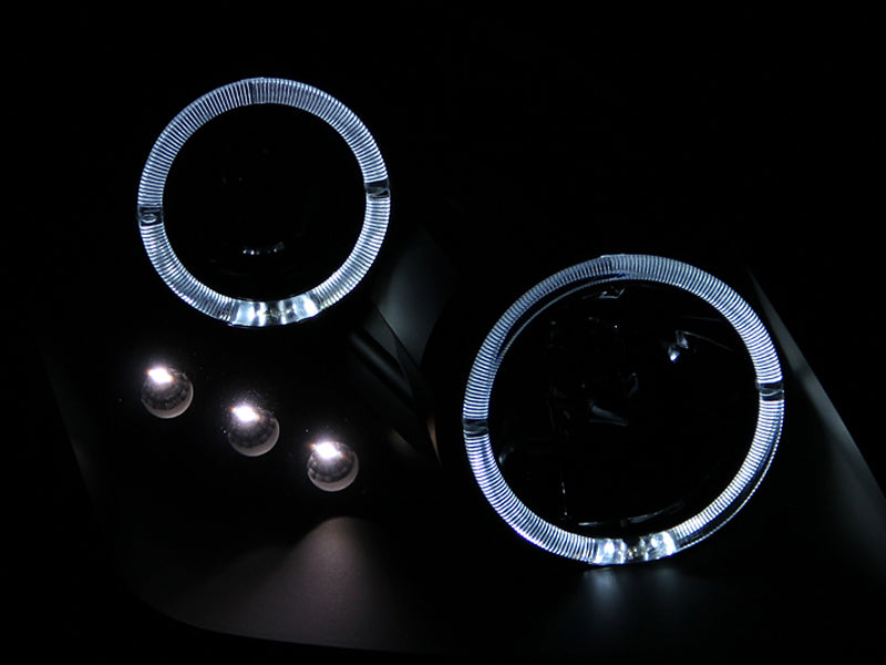 Phares de projecteur ANZO 1997-2001 Honda Prelude avec halo noir avec LED