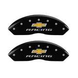 Couvre-étriers MGP 4 gravés avant et arrière Chevy Racing Finition noire argent ch