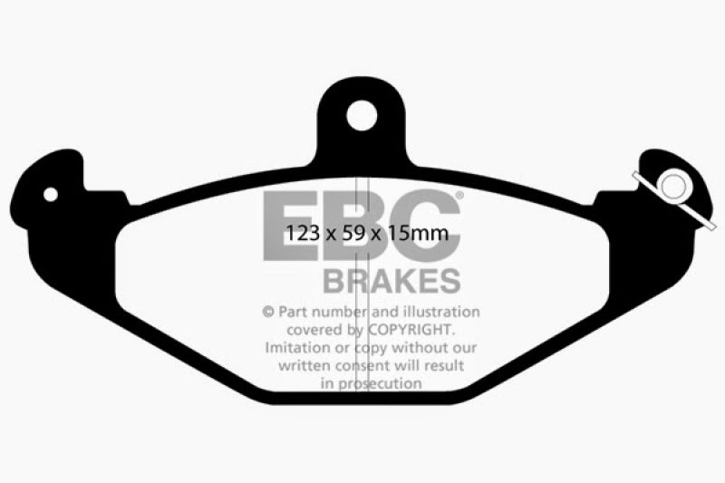 Plaquettes de frein arrière EBC 92-00 Dodge Viper 8.0 Yellowstuff