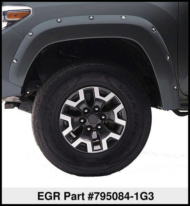 EGR 16+ Toyota Tacoma w/Mudflap Bolt-On Look Color Match Fender Flares - Set - MagneticGray