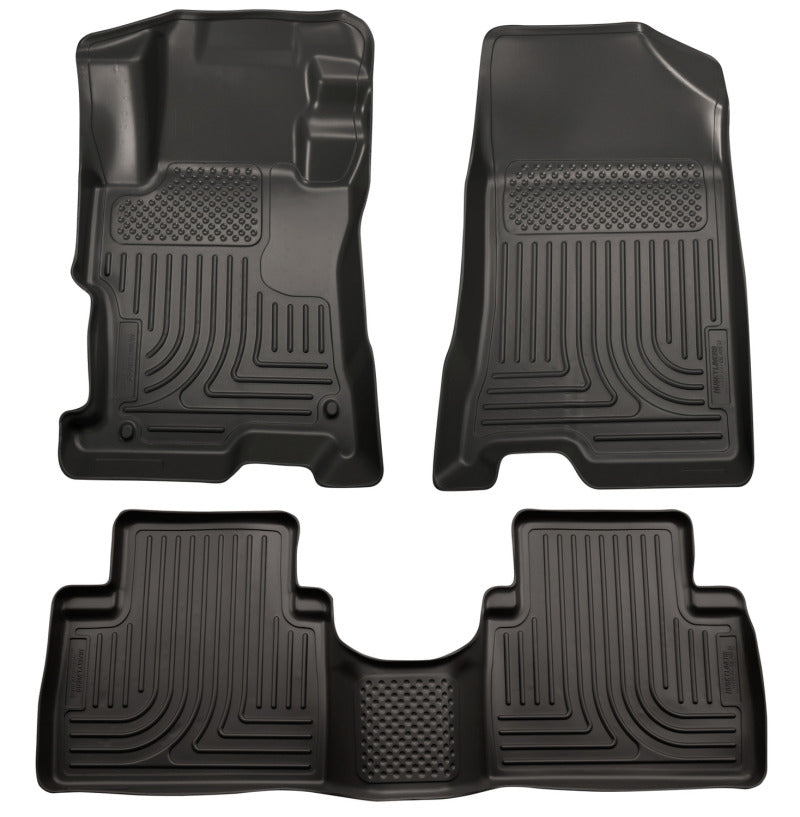 Revêtements de sol avant et 2e siège noirs Husky Liners 14 Kia ​​Sorento Weatherbeater