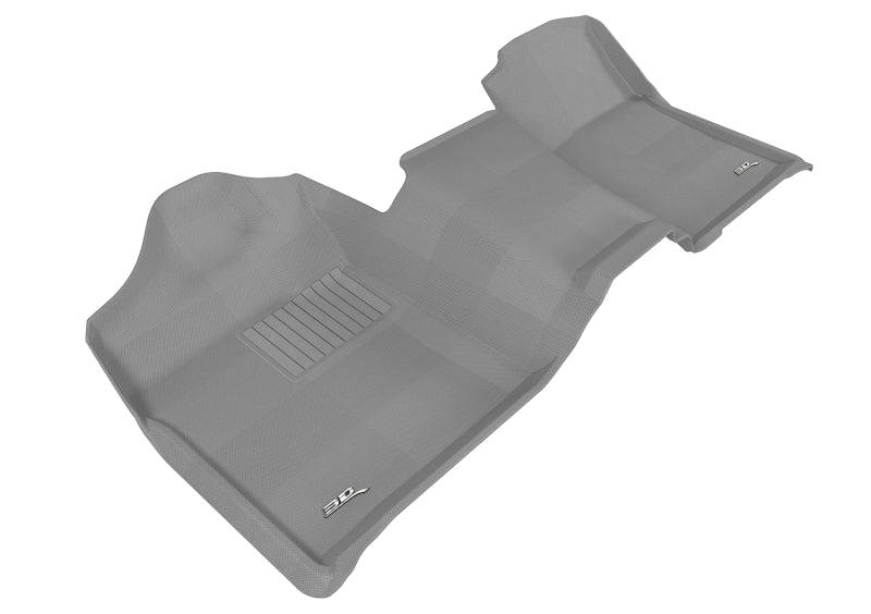 Tapis de sol 3D MAXpider 2007-2013 pour Chevrolet/GMC Silverado/Sierra à cabine standard Kagu, 1ère rangée - Gris