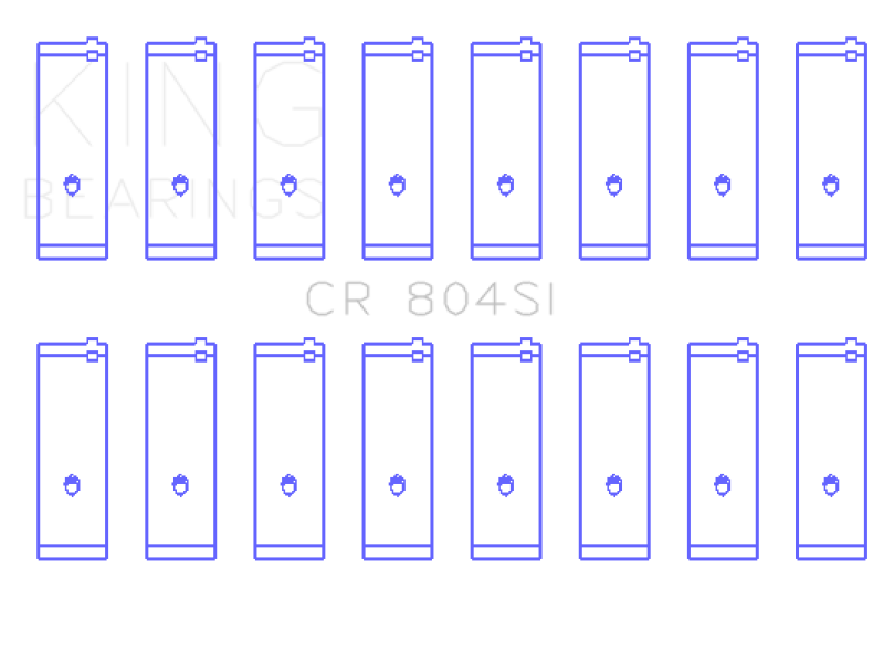 King Ford 260CI/289CI/302 5.0L (Size 020) Windsor Connecting Rod Bearing Set