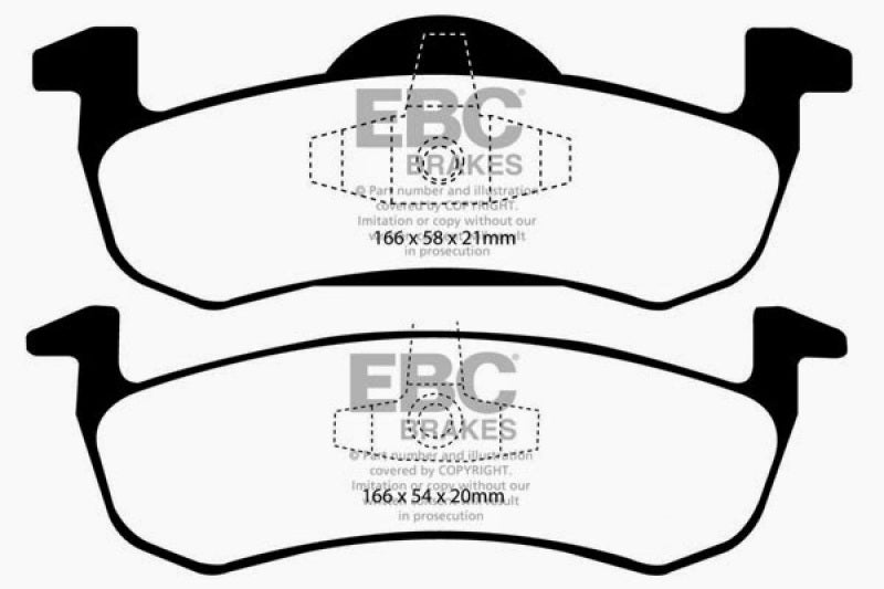 Plaquettes de frein arrière EBC Ultimax2 pour Ford Expedition 5.4 2WD 07-09