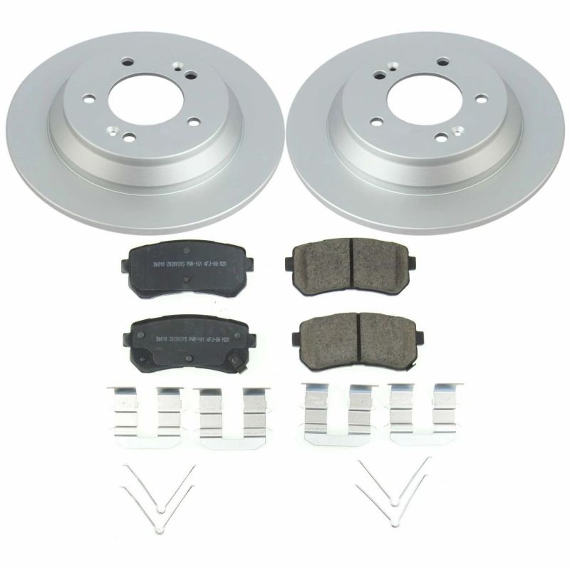 Power Stop 18-20 Hyundai Kona Rear Z17 Evolution Geomet Coated Brake Kit