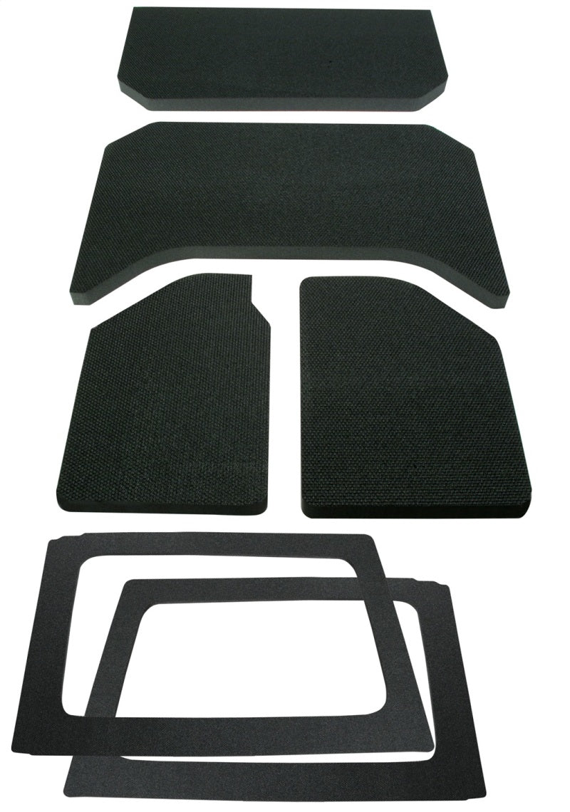 Kit de garniture de pavillon complet pour Jeep Wrangler JK 4 portes DEI 11-18 - 6 pièces - Noir