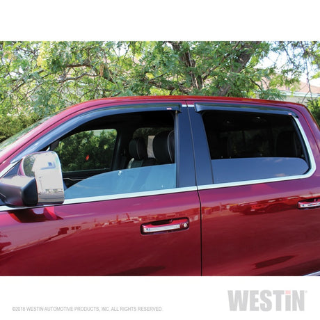Déflecteur de vent Wade Slim Westin 2019 RAM 1500 Crew Cab (non classique) 4 pièces - Fumé