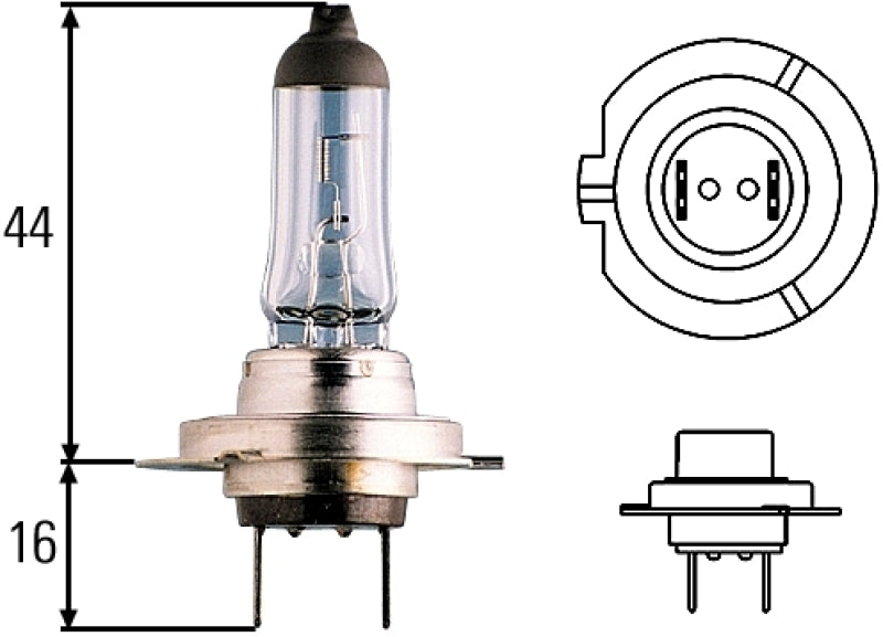 Ampoule jaune xénon Hella Optilux H7 12V/55W XY