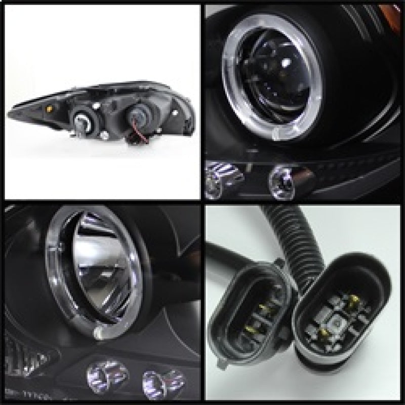 Phares de projecteur Spyder Scion TC 08-10 Halo LED - LED remplaçables Blk PRO-YD-TTC08-HL-BK