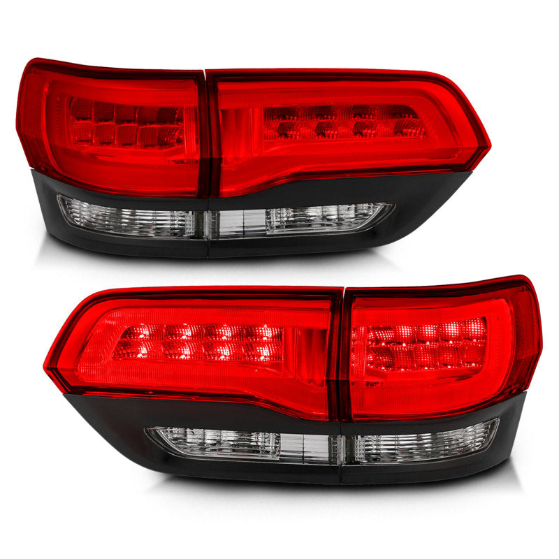 Feux arrière à LED ANZO 2014-2016 Jeep Grand Cherokee Rouge/Clair