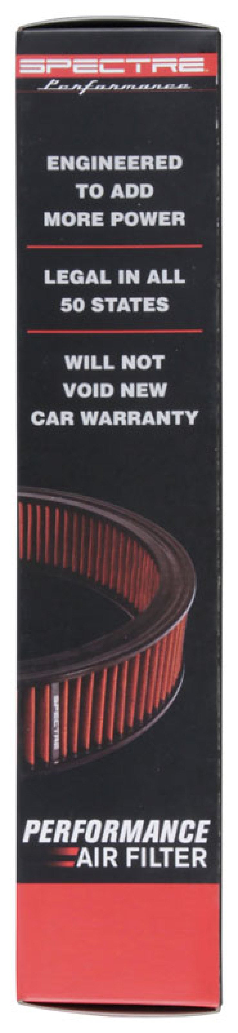 Filtre à air Spectre 1985 Cadillac Seville 5,7 L V8 DSL 14 po x 3 po - Rouge