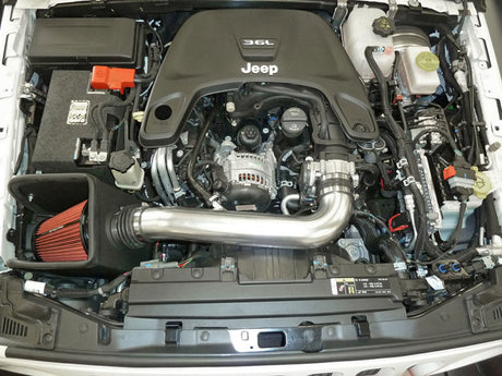 Kit d'admission d'air pour Jeep Wrangler V6-3.6LF/I Spectre 2018 - Poli avec filtre rouge