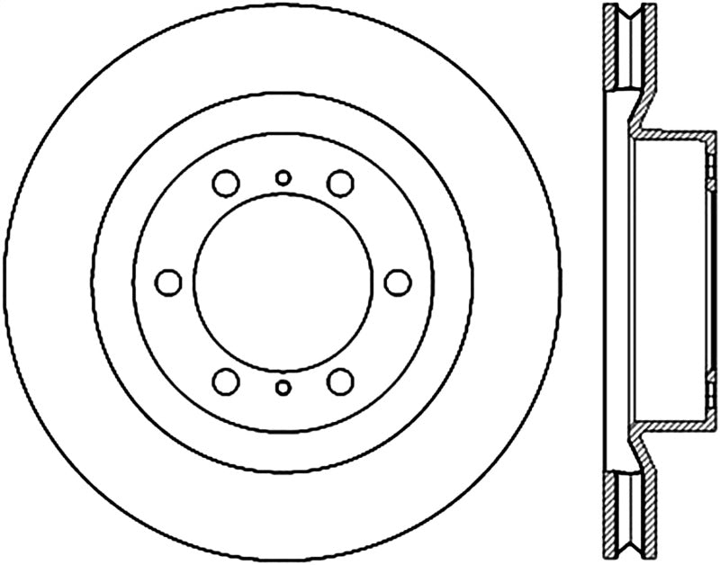 Rotor avant gauche rainuré et percé pour Lexus GX StopTech 10-17