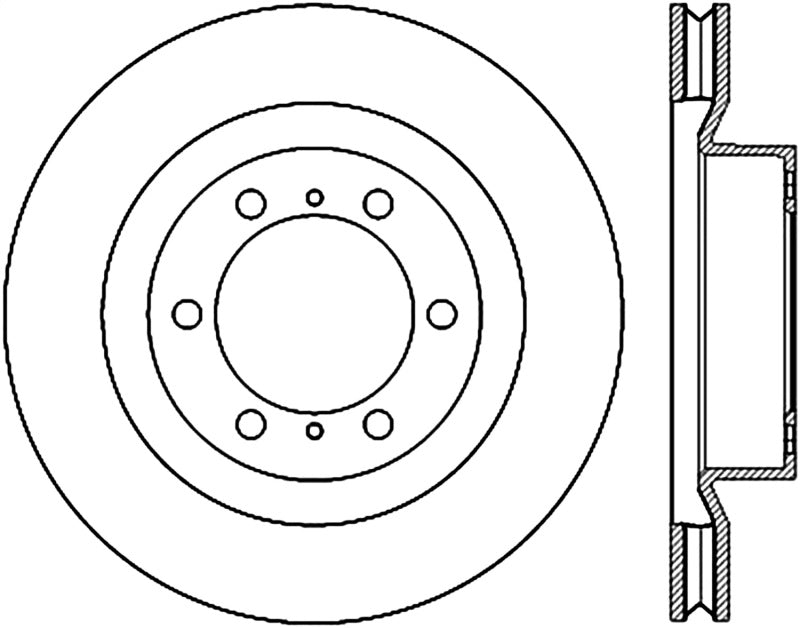 Rotor avant droit cranté et percé pour Lexus GX 10-17 StopTech