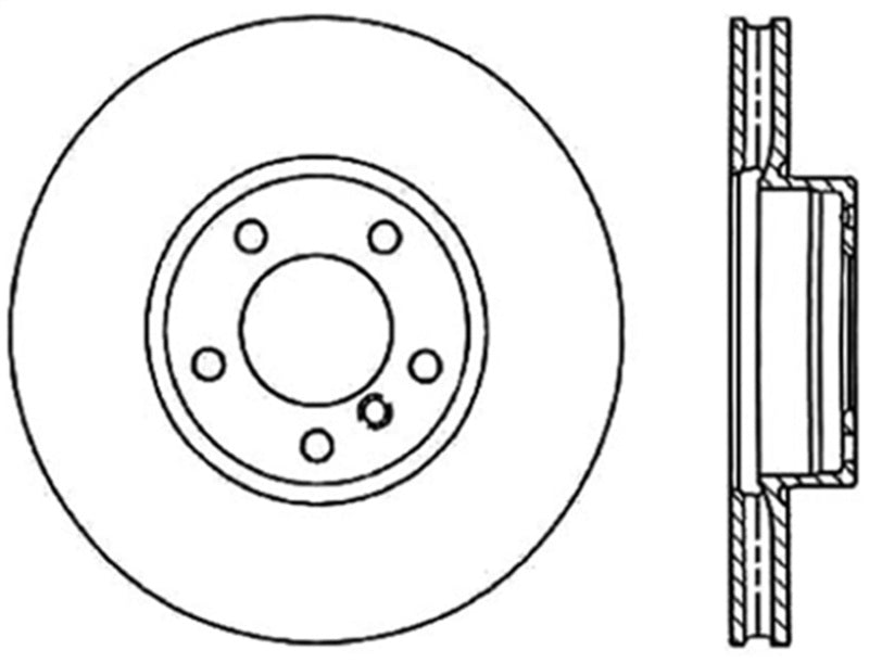 Disque de frein avant gauche percé de qualité supérieure StopTech pour Volkswagen Touareg 04-12