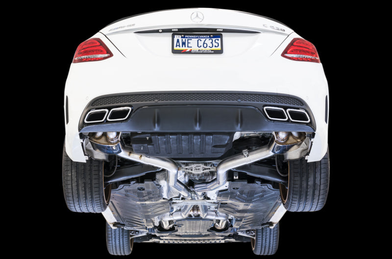 Système d'échappement SwitchPath AWE Tuning pour Mercedes-Benz W205 AMG C63/S Sedan - pour voitures DPE
