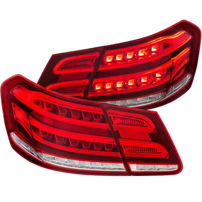 Feux arrière à LED ANZO 2010-2013 Mercedes Benz Classe E W212 Rouge/Clair