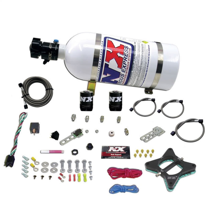 Kit de plaque nitreuse à 2 soupapes Nitrous Express 96-04 Ford Mustang 4,6 L avec bouteille de 10 lb