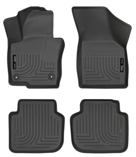 Revêtements de sol noirs Husky Liners 2012 Volkswagen Passat WeatherBeater Combo