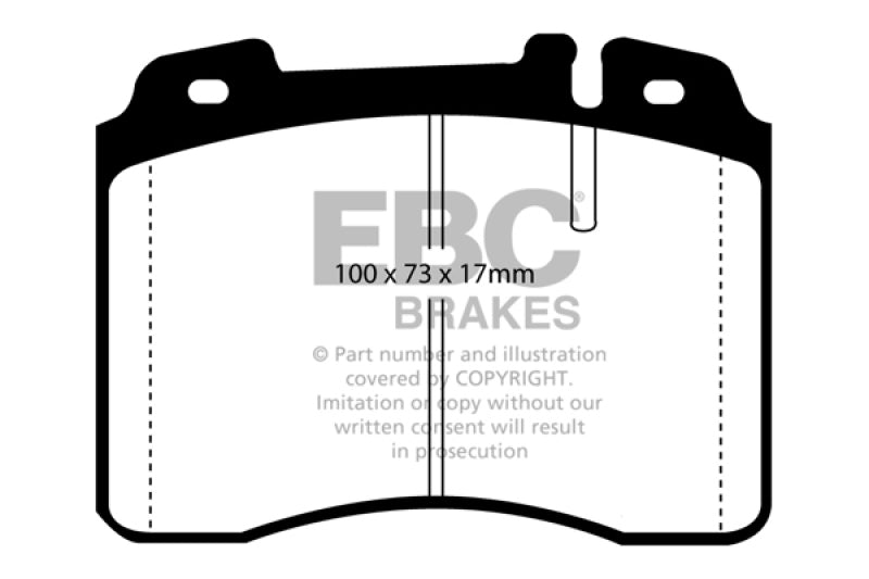 Plaquettes de frein avant EBC 92-96 Ferrari 512TR 5.0 Yellowstuff