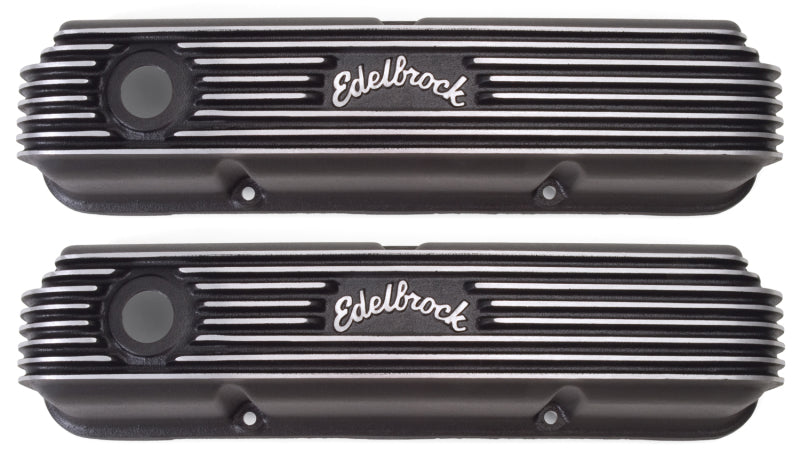 Cache-culbuteurs Edelbrock Classic Series Ford 1958-1976 FE V8 Noir