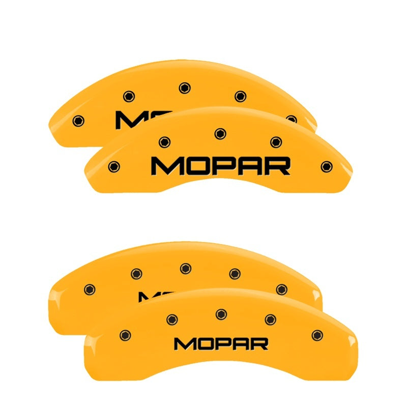 MGP 4 Caliper Covers Engraved Front & Rear Mopar Yellow Finish Black Char 1999 Chrysler Prowler