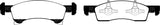 Plaquettes de frein avant EBC Yellowstuff pour Ford Expedition 4.6 2WD 02-06